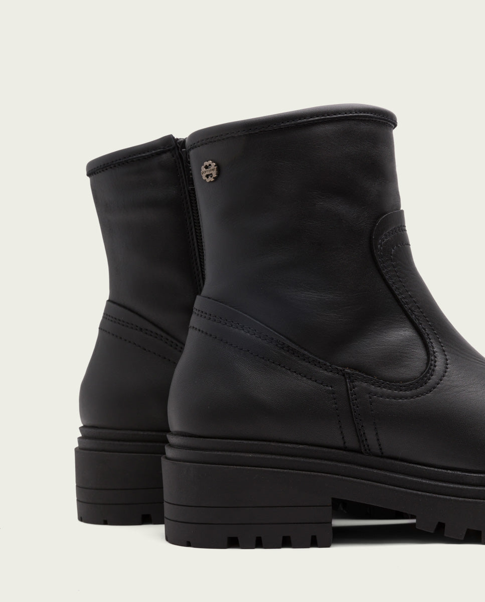 porronet BOTINES DE PIEL NEGROS CON CREMALLERA FIALA Devoluciones gratuitas