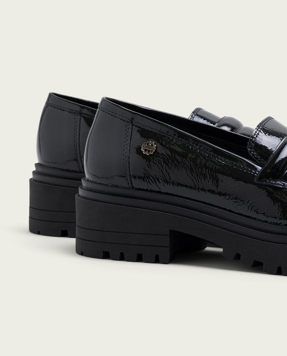 porronet MOCASINES DE PIEL CHAROL NEGROS FAYE Gran oferta