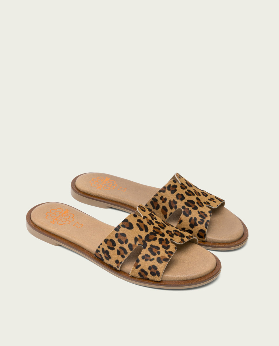 porronet SANDALIA PLANA PIEL ANIMAL PRINT CHLOE Rebajas baratas