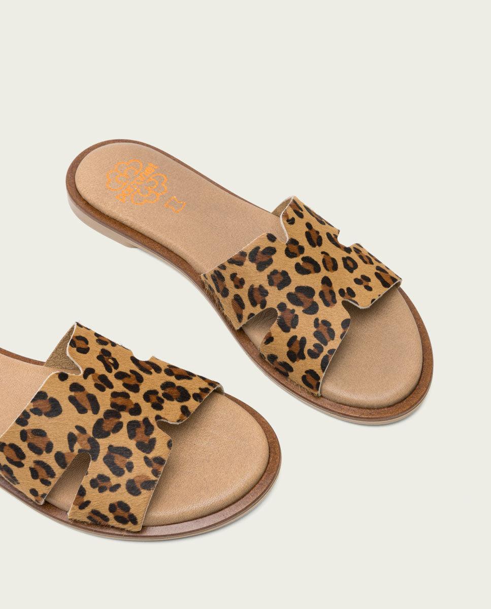 porronet SANDALIA PLANA PIEL ANIMAL PRINT CHLOE Rebajas baratas