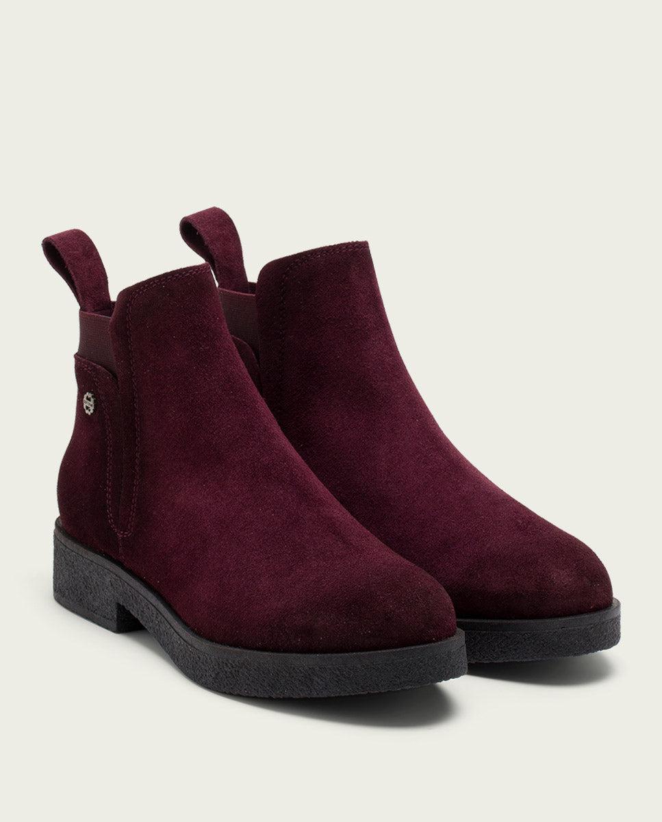 porronet BOTINES DE PIEL BURDEOS CON ELÁSTICOS DALIA Último día