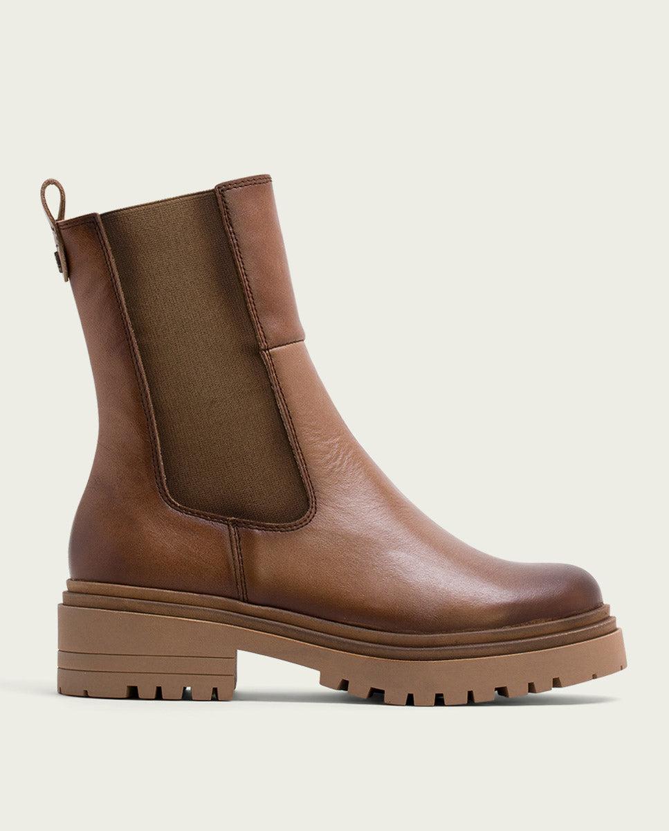 porronet BOTINES DE PIEL TAUPE CON ELASTICOS FILIS Precio de fábrica