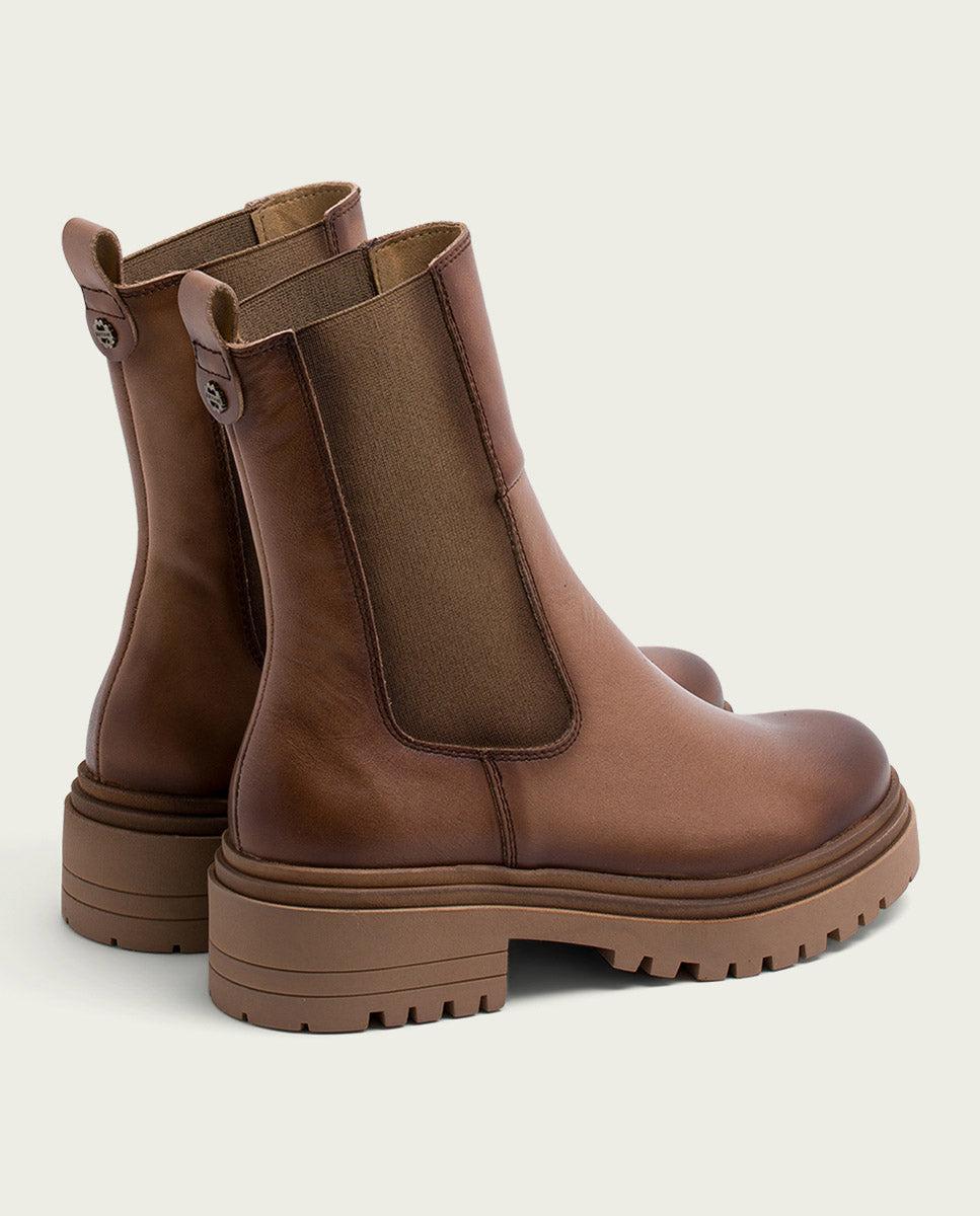 porronet BOTINES DE PIEL TAUPE CON ELASTICOS FILIS Precio de fábrica
