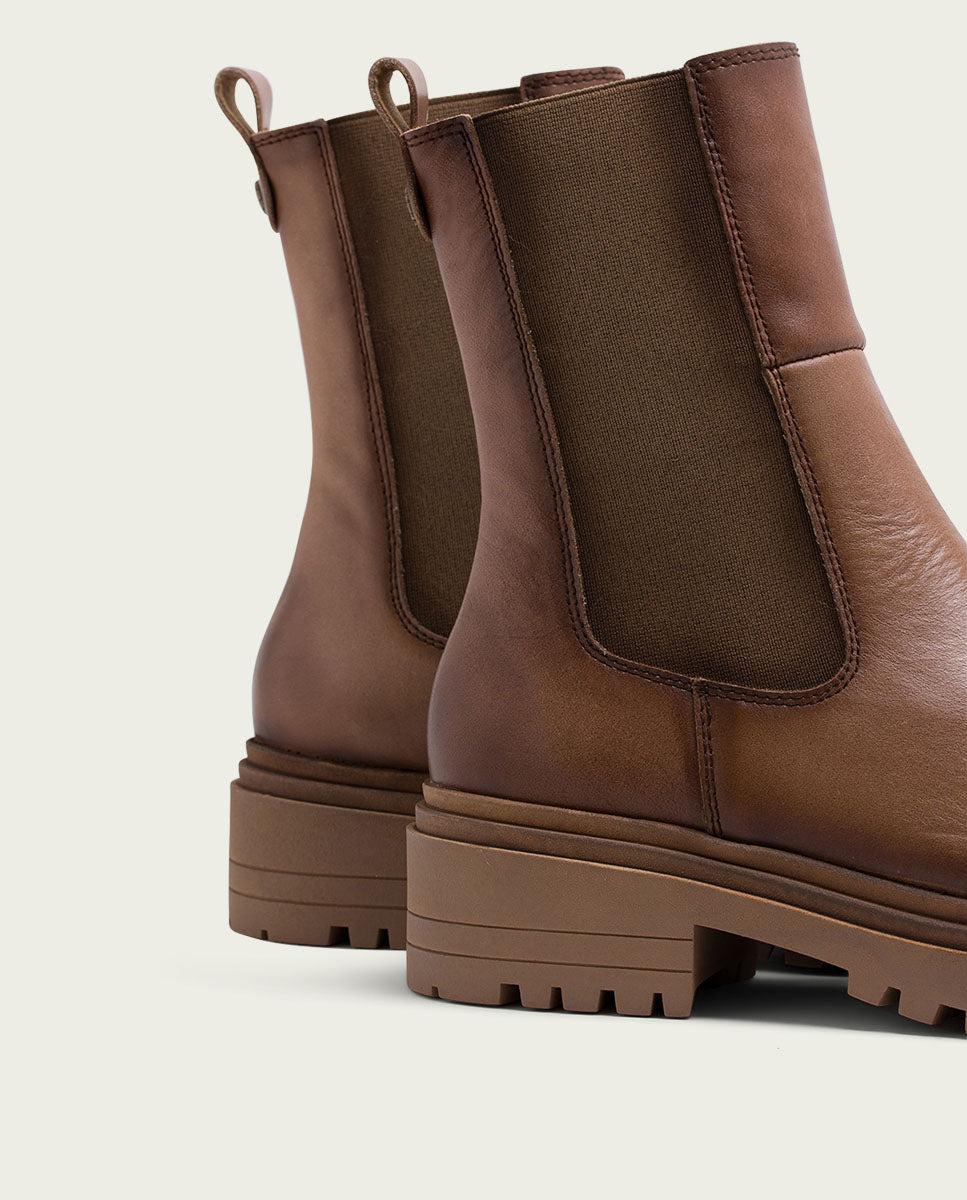 porronet BOTINES DE PIEL TAUPE CON ELASTICOS FILIS Precio de fábrica