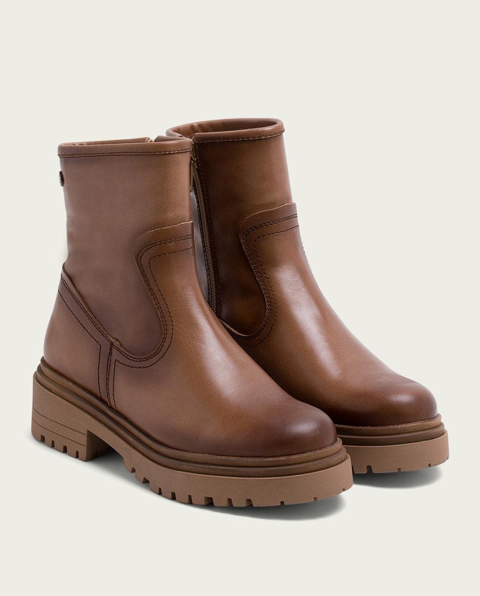 porronet BOTINES DE PIEL TAUPE CON CREMALLERA FIALA Promoción trimestral