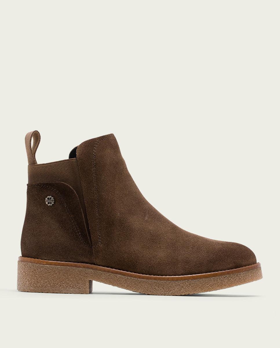 porronet BOTINES DE PIEL MOKA CON ELÁSTICOS DALIA