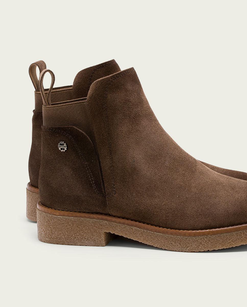 porronet BOTINES DE PIEL MOKA CON ELÁSTICOS DALIA Envío internacional gratuito