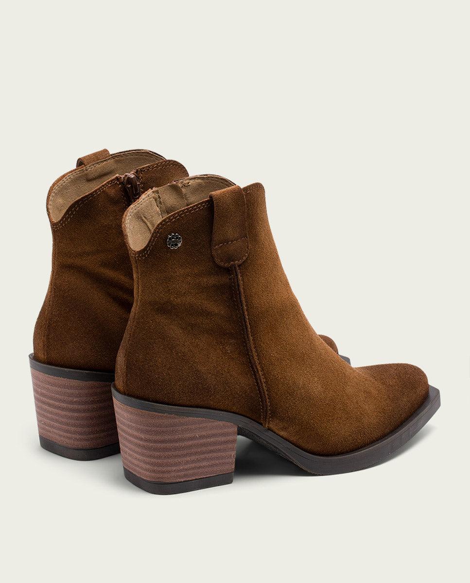 porronet BOTINES COWBOY DE PIEL CUERO CON CREMALLERA HEBE Ahorra y exporta