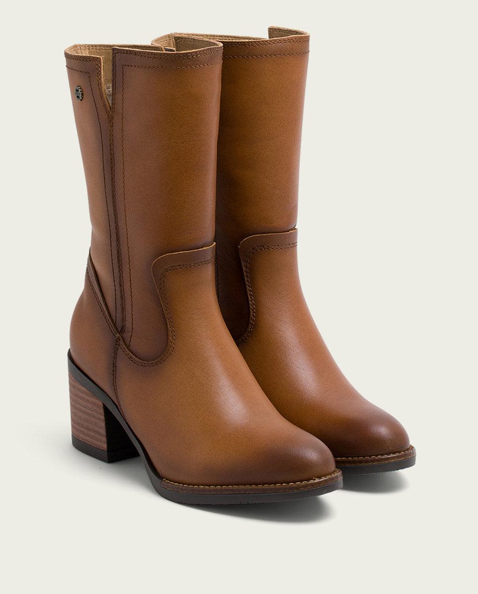 porronet BOTAS DE PIEL CUERO CON CREMALLERA JANIA Descuentos del mes