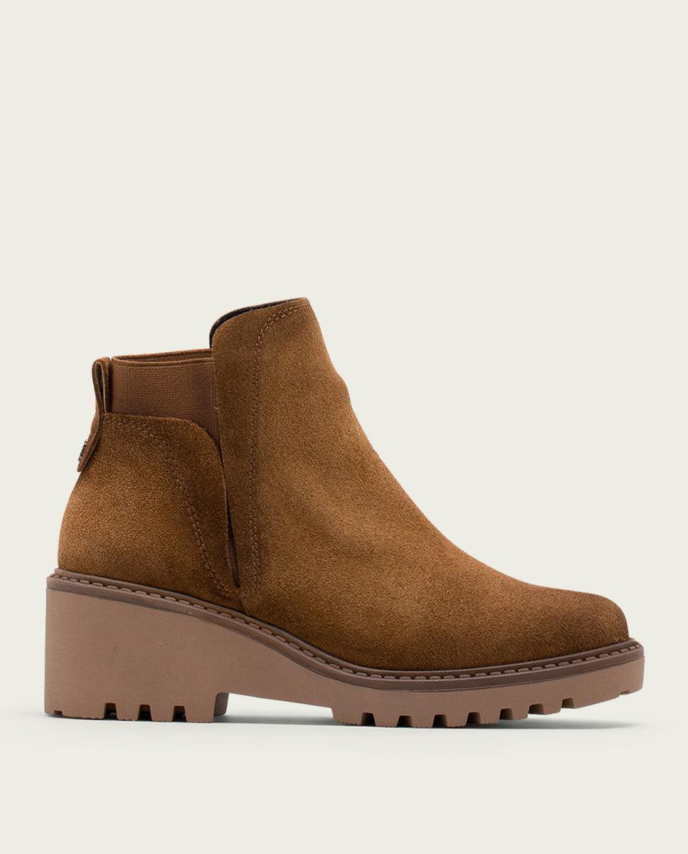 porronet BOTINES DE PIEL CON CUÑA CON ELÁSTICO CUERO LIV