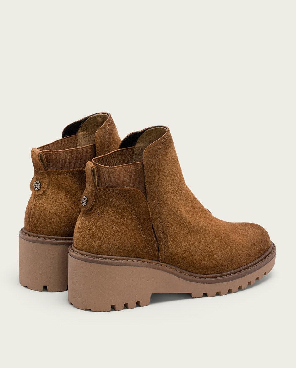 porronet BOTINES DE PIEL CON CUÑA CON ELÁSTICO CUERO LIV Grandes ahorros