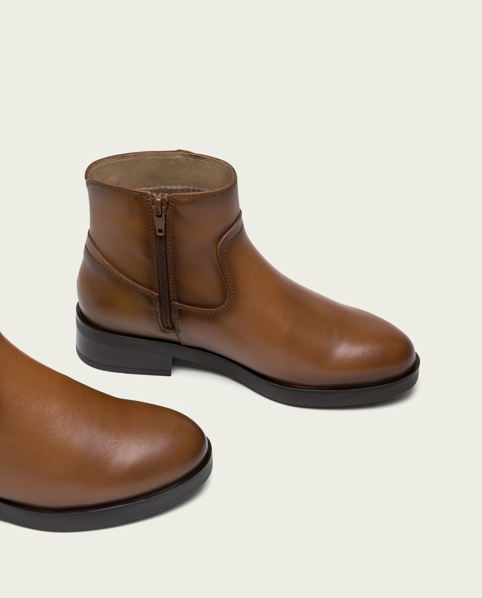porronet BOTINES DE PIEL CUERO CON CREMALLERA EINES Rebajas de fin de temporada