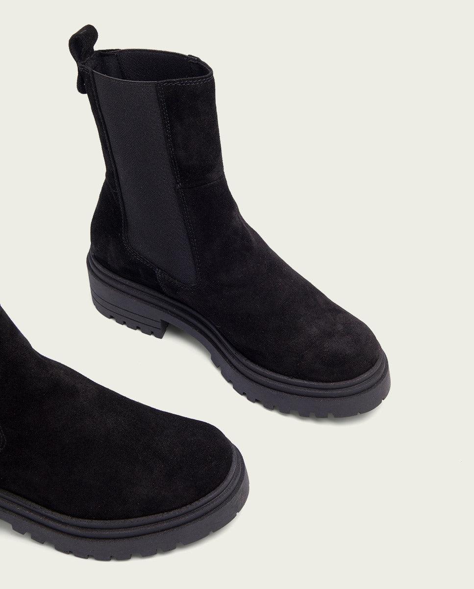 porronet BOTINES DE SERRAJE NEGROS CON ELÁSTICOS FLEUR Venta caliente