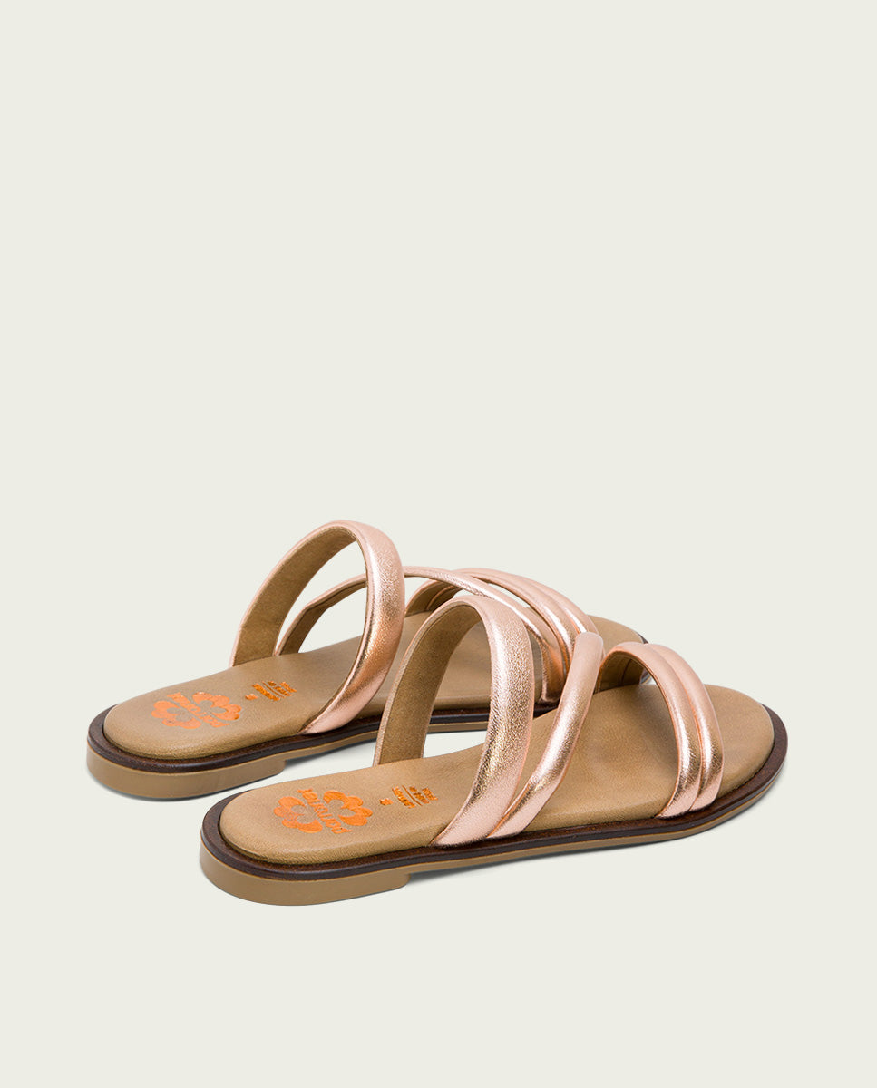 porronet SANDALIA PLANA PIEL ROSÉ CAROL Envío gratis