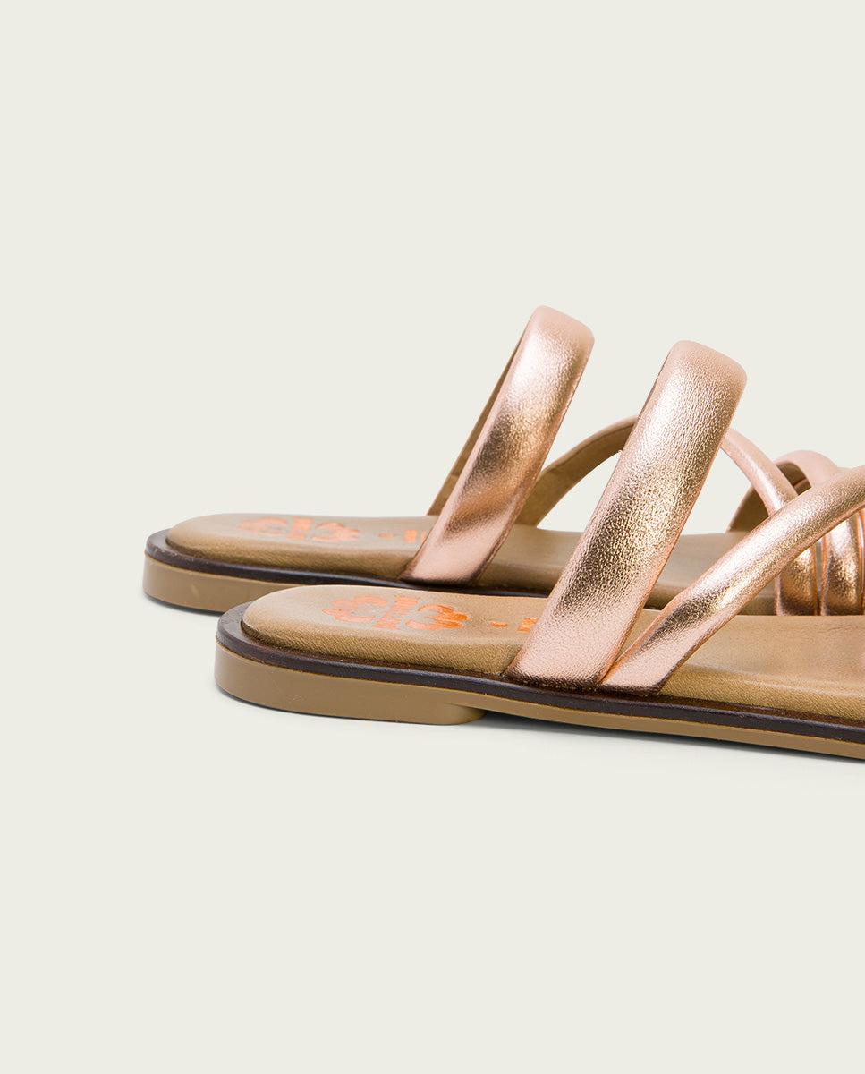 porronet SANDALIA PLANA PIEL ROSÉ CAROL Envío gratis