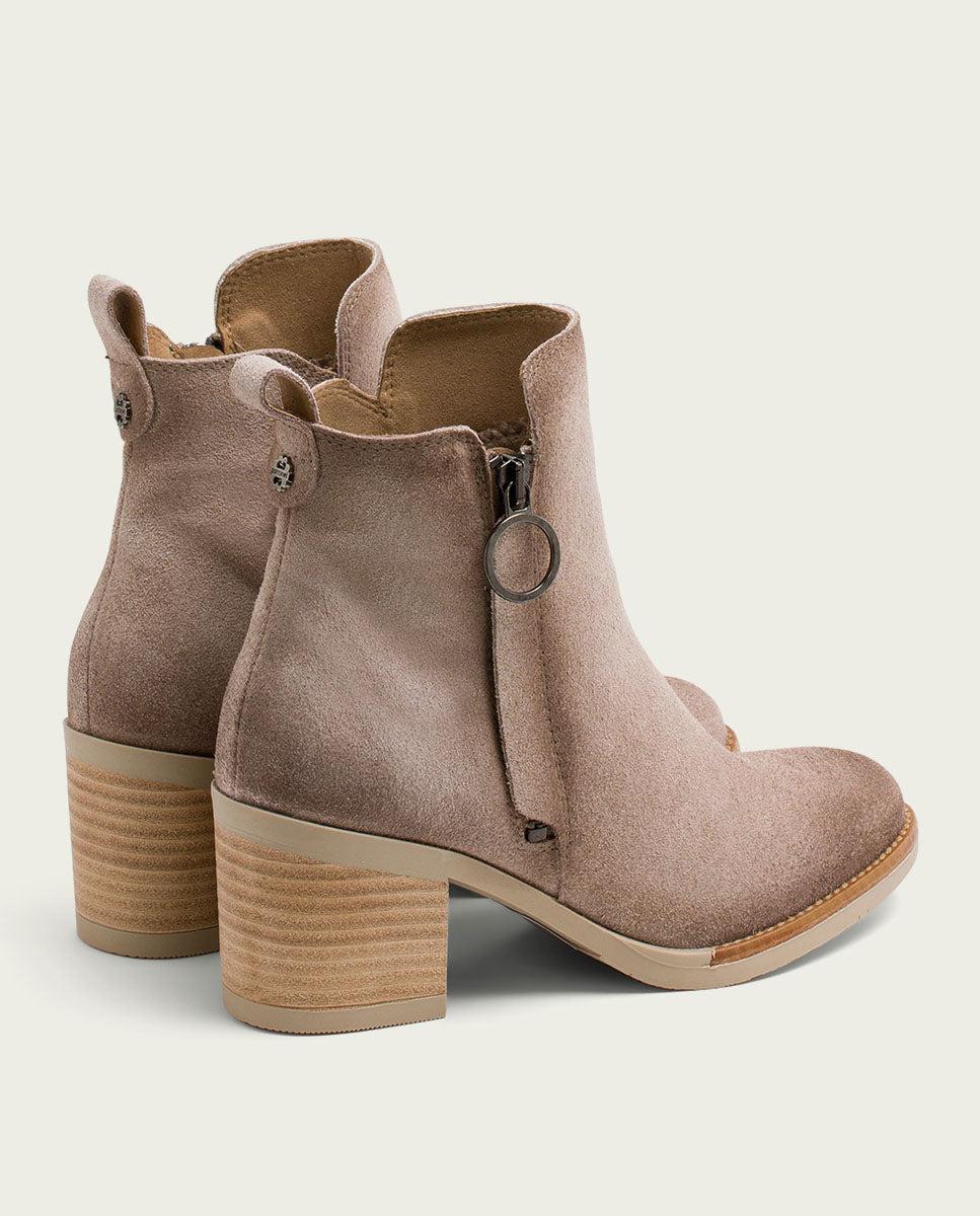 porronet BOTINES DE PIEL ARENA CON CREMALLERA JUNO Promoción por tiempo limitado