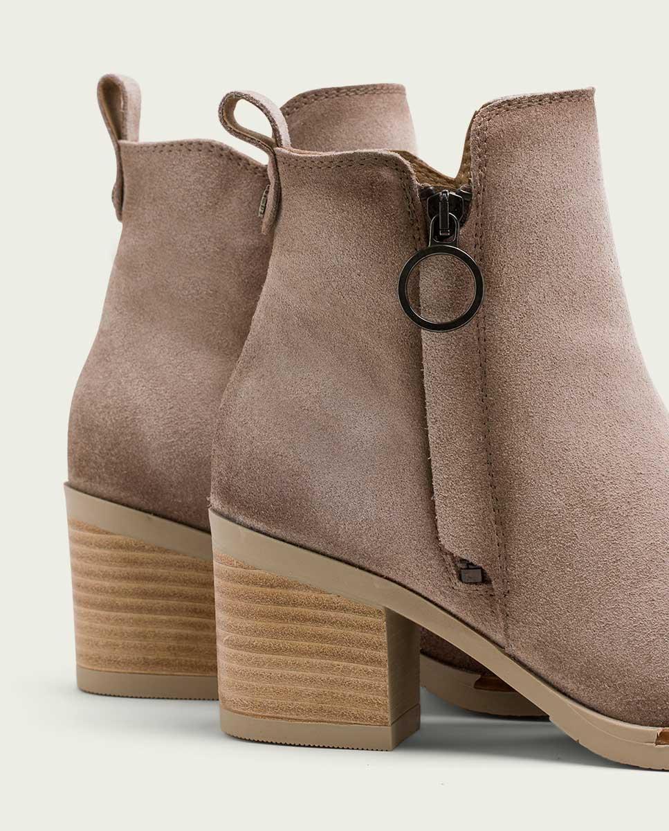 porronet BOTINES DE PIEL ARENA CON CREMALLERA JUNO Promoción por tiempo limitado
