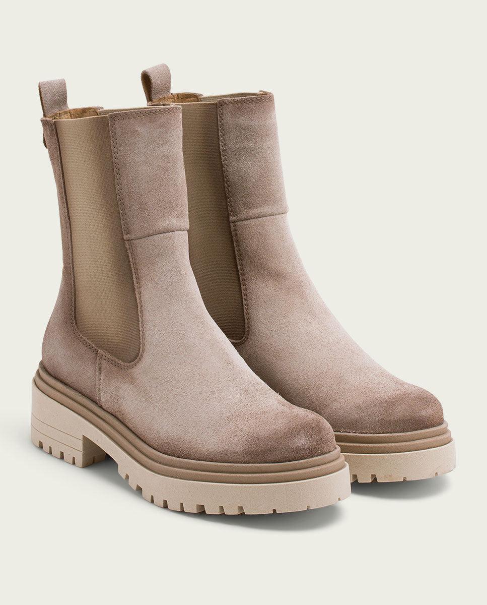 porronet BOTINES DE SERRAJE ARENA CON ELÁSTICOS FLEUR Grandes descuentos