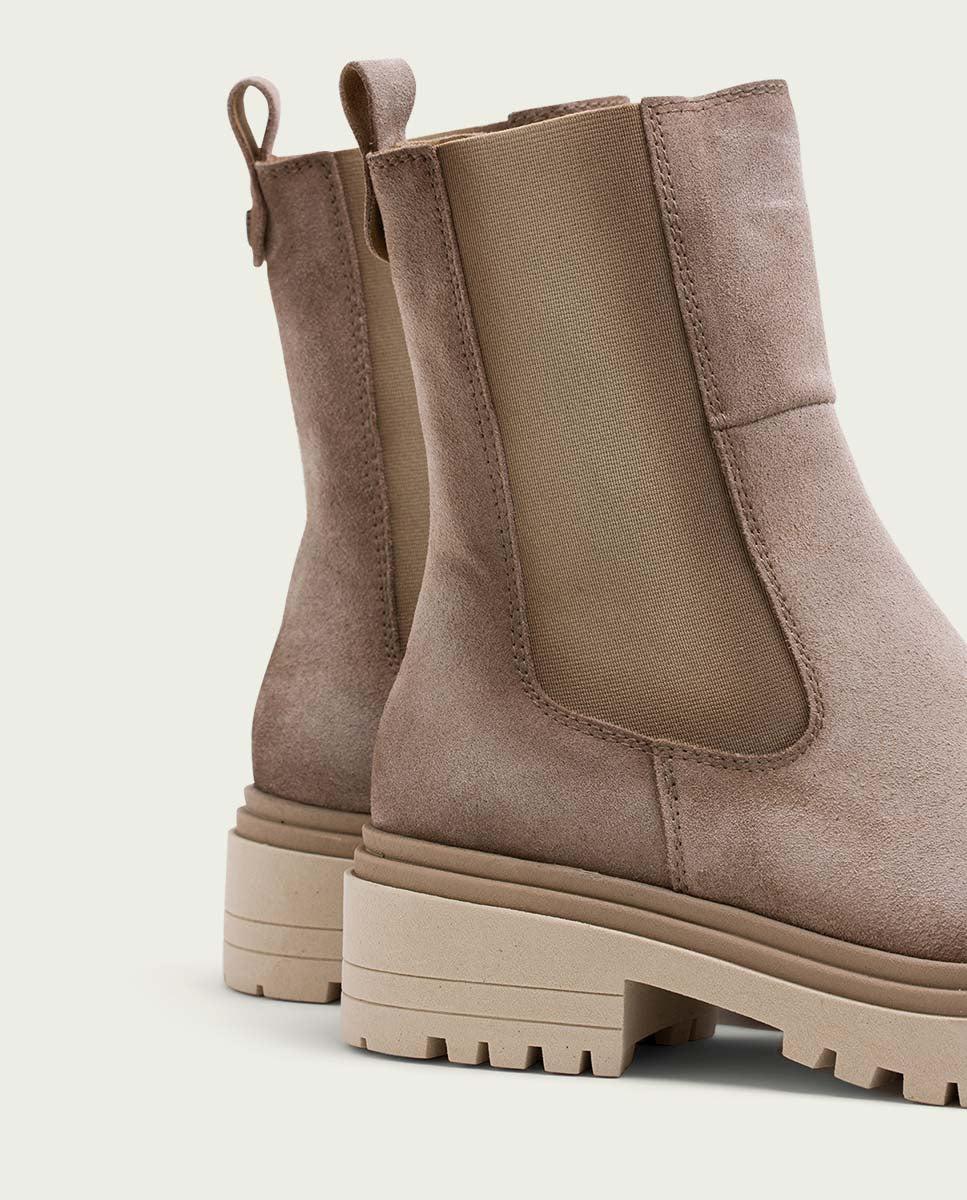 porronet BOTINES DE SERRAJE ARENA CON ELÁSTICOS FLEUR Grandes descuentos