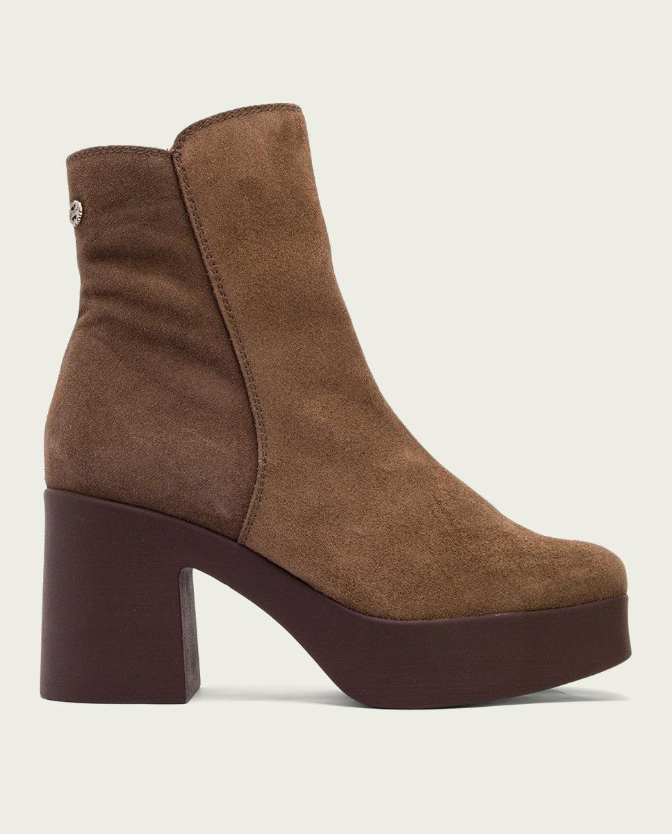 porronet BOTINES DE TACÓN MOKA CON CREMALLERA LETA