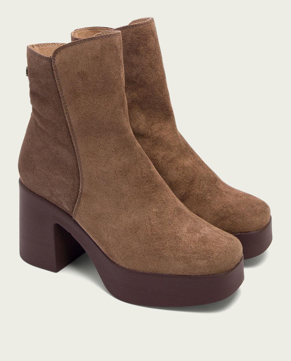 porronet BOTINES DE TACÓN MOKA CON CREMALLERA LETA Descuento por venta flash