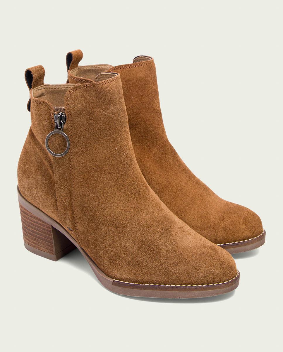 porronet BOTINES DE TACÓN CUERO CON CREMALLERA NERY Precio ultrabajo