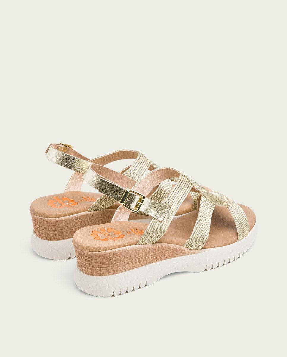 porronet SANDALIA CUÑA PLATINO ELISA Outlet online