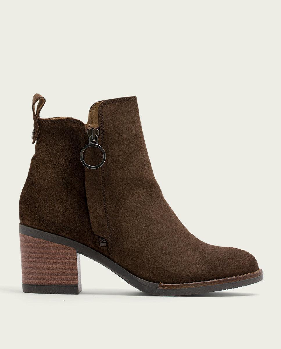 porronet BOTINES DE PIEL MOKA CON CREMALLERA JUNO Mejor oferta