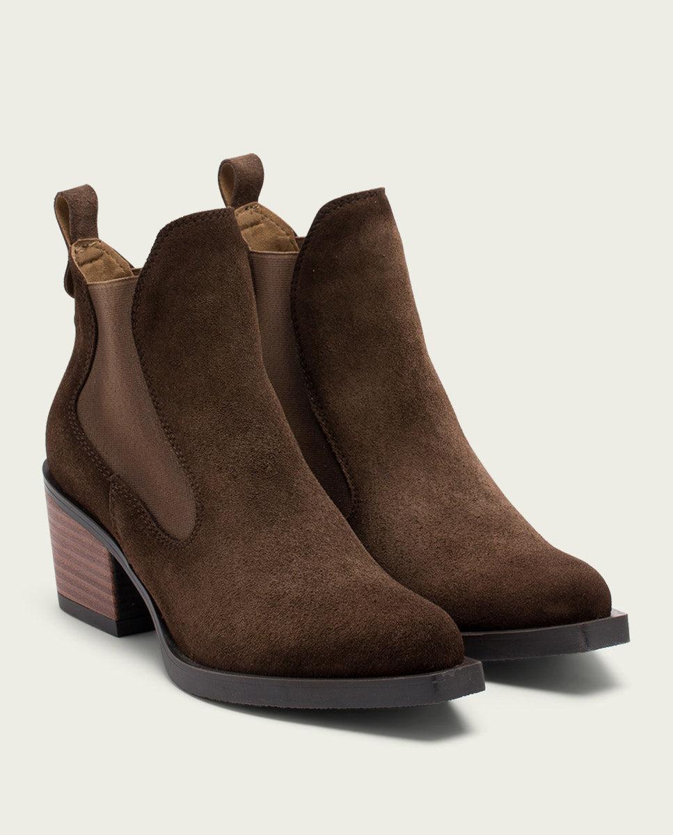 porronet BOTINES COWBOY DE PIEL MOKA CON ELÁSTICOS HADLEY Oferta especial