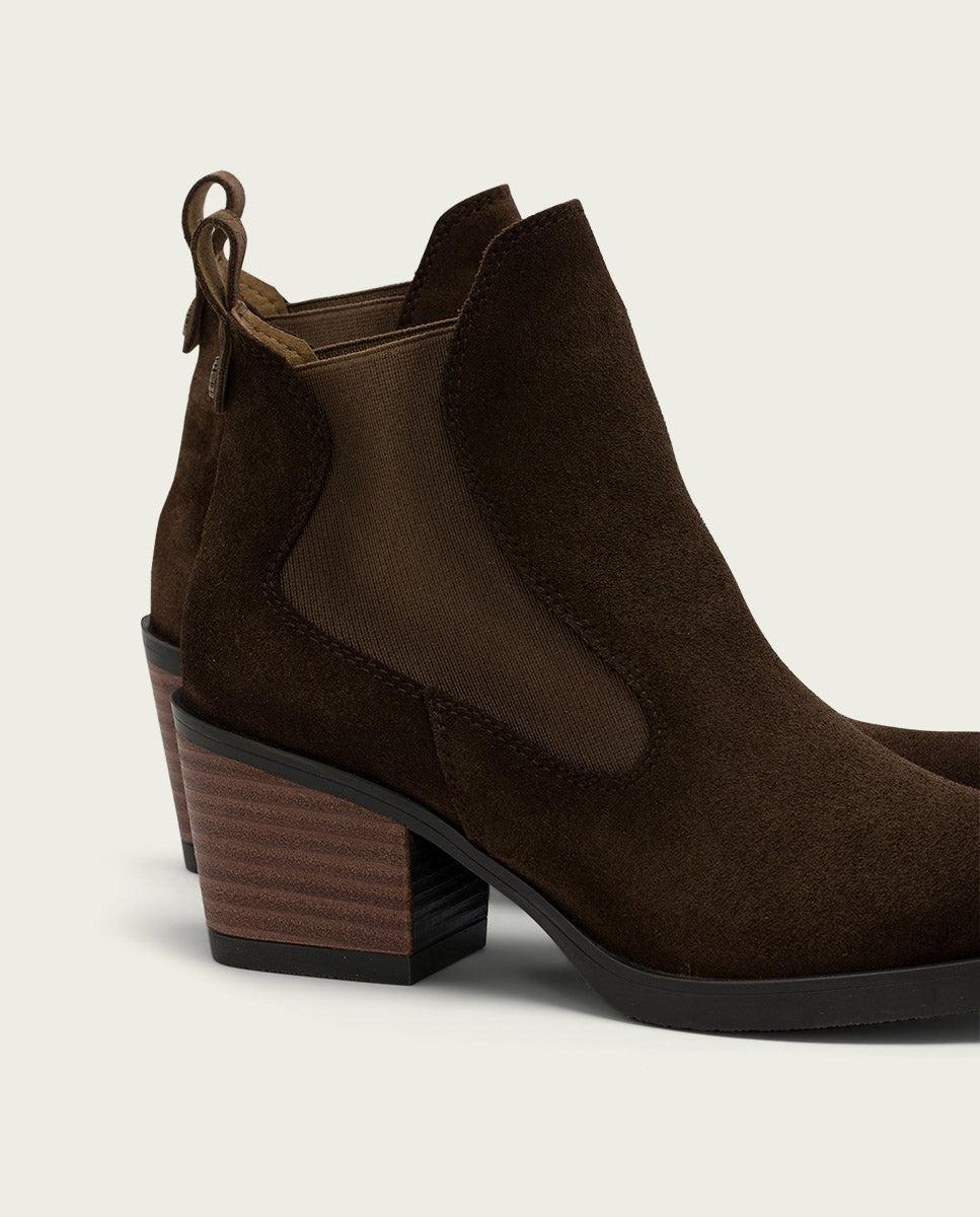 porronet BOTINES COWBOY DE PIEL MOKA CON ELÁSTICOS HADLEY Oferta especial