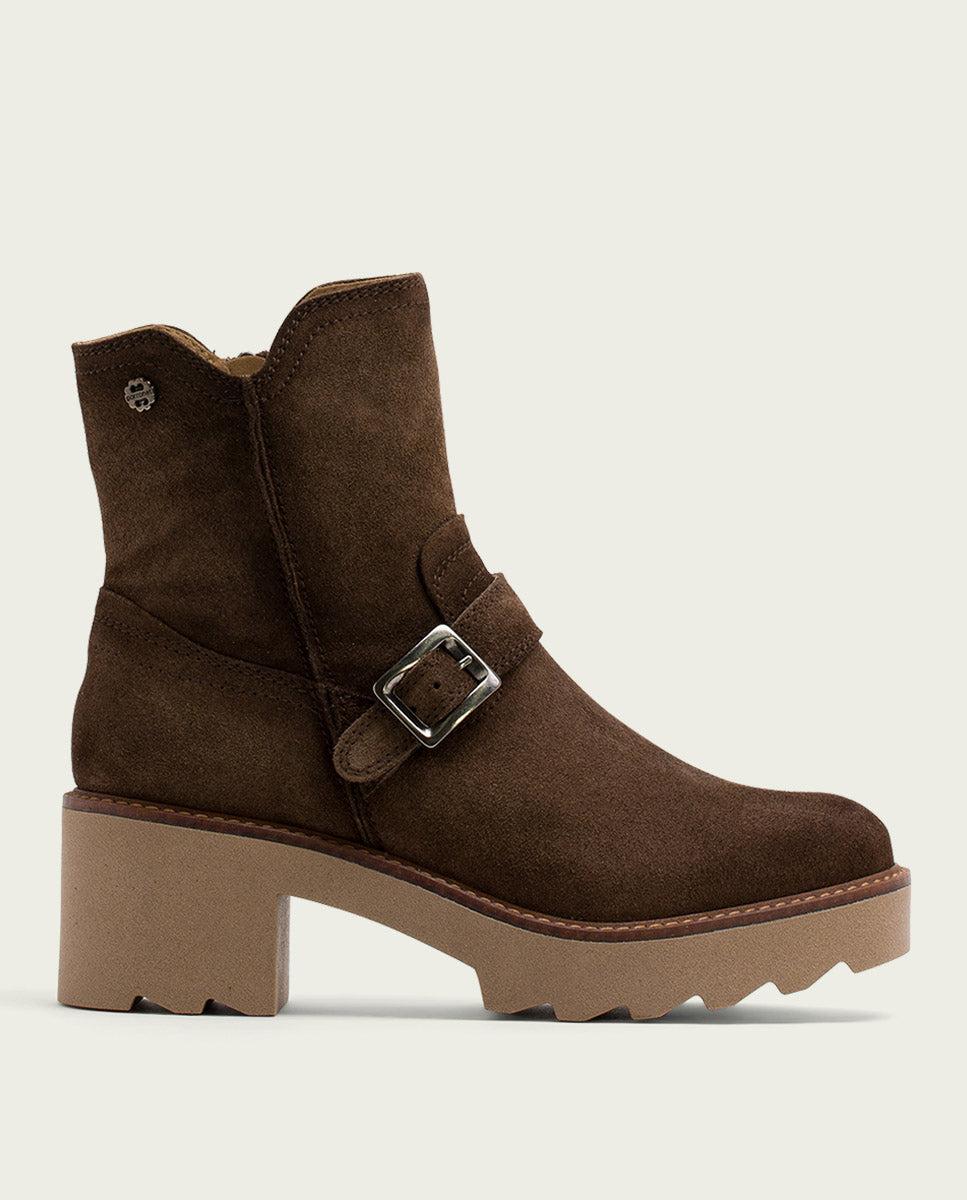 porronet BOTINES DE PIEL CON CREMALLERA MOKA MAR Envío gratis