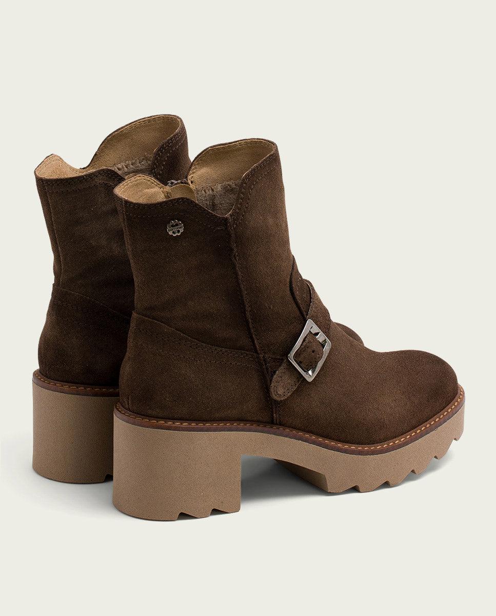 porronet BOTINES DE PIEL CON CREMALLERA MOKA MAR Envío gratis