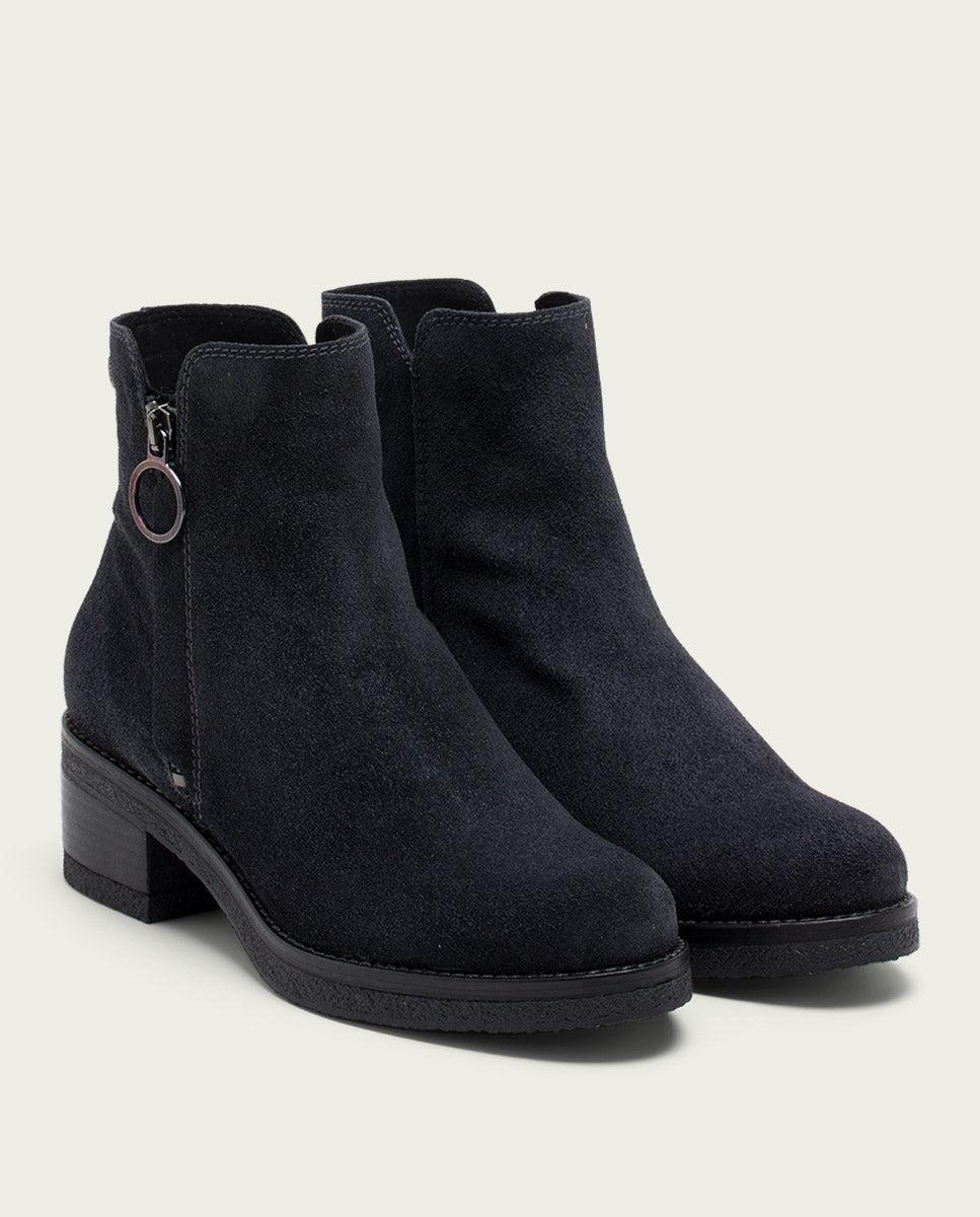 porronet BOTINES DE PIEL CARBÓN CON CREMALLERA GLEDA ÚLTIMAS EDICIONES