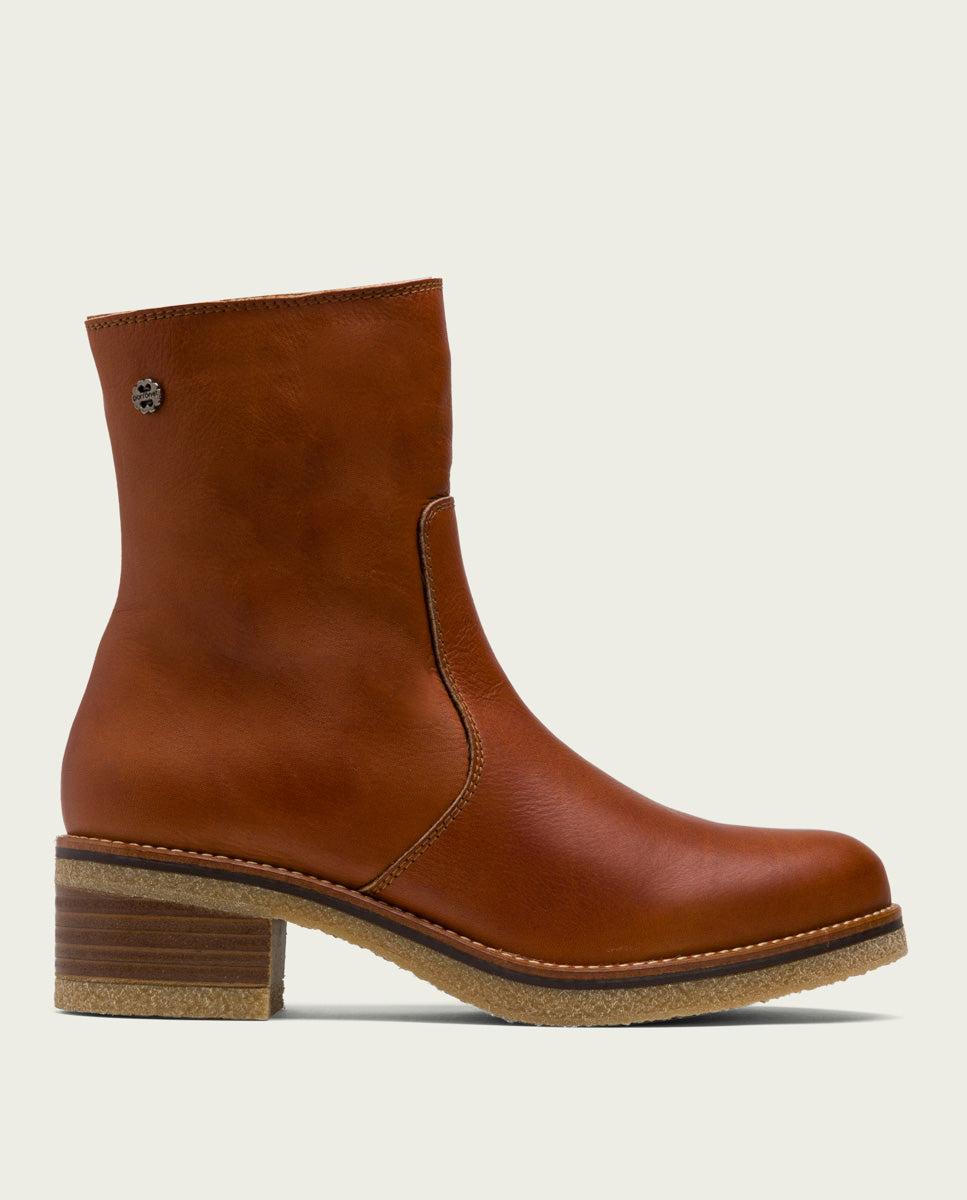 porronet BOTINES PLANOS CUERO CON CREMALLERA PAX