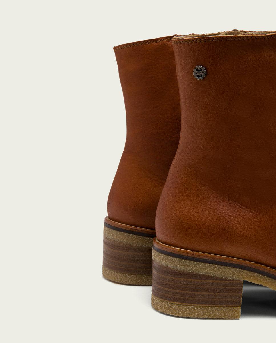 porronet BOTINES PLANOS CUERO CON CREMALLERA PAX Último día