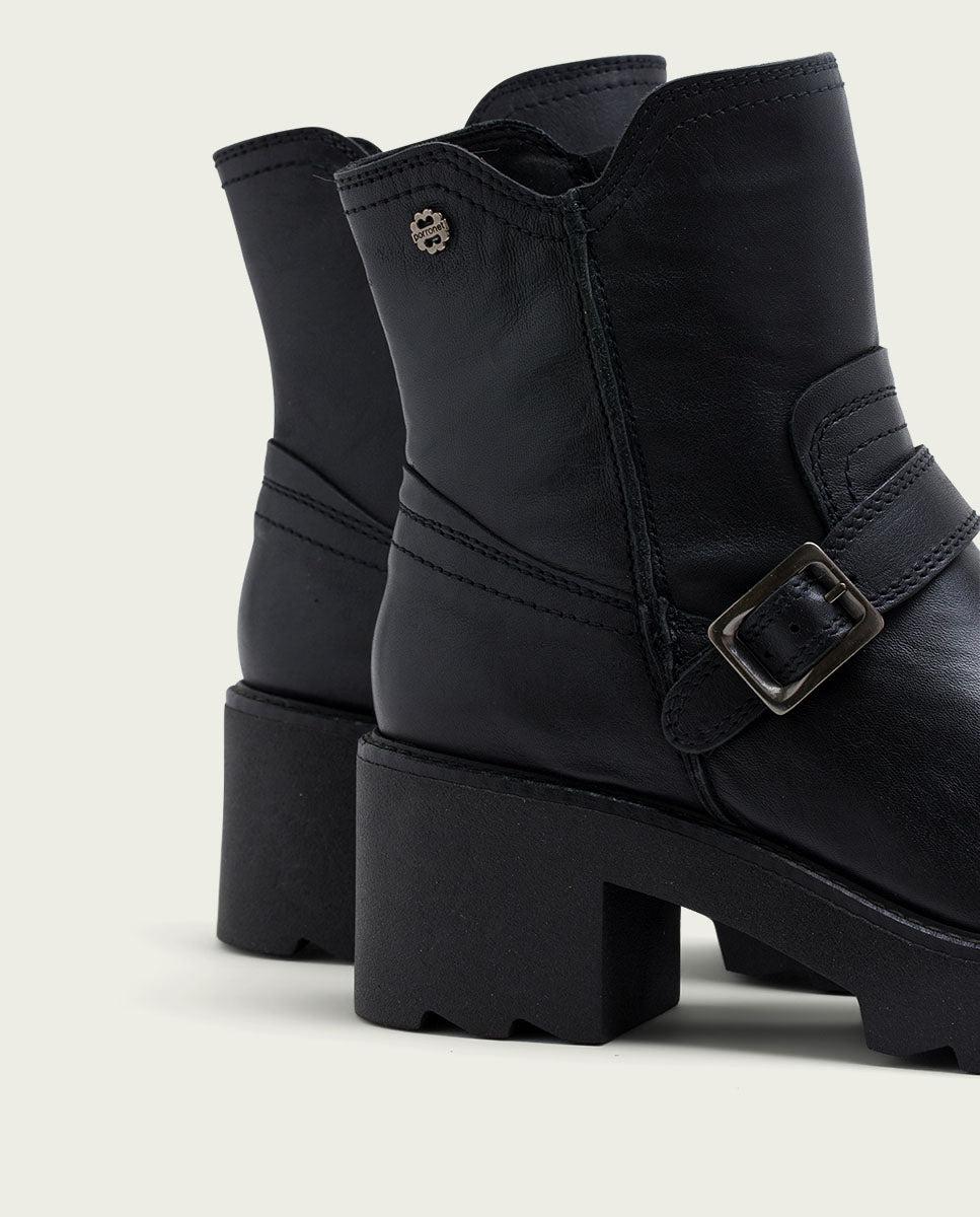 porronet BOTINES DE PIEL CON CREMALLERA NEGRA MALIA Solo hoy