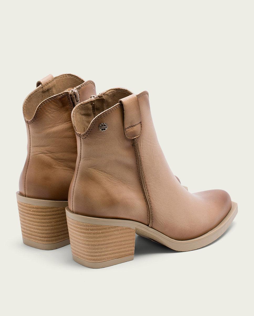 porronet BOTINES COWBOY DE PIEL CAMEL CON CREMALLERA HADRIA Superdescuento