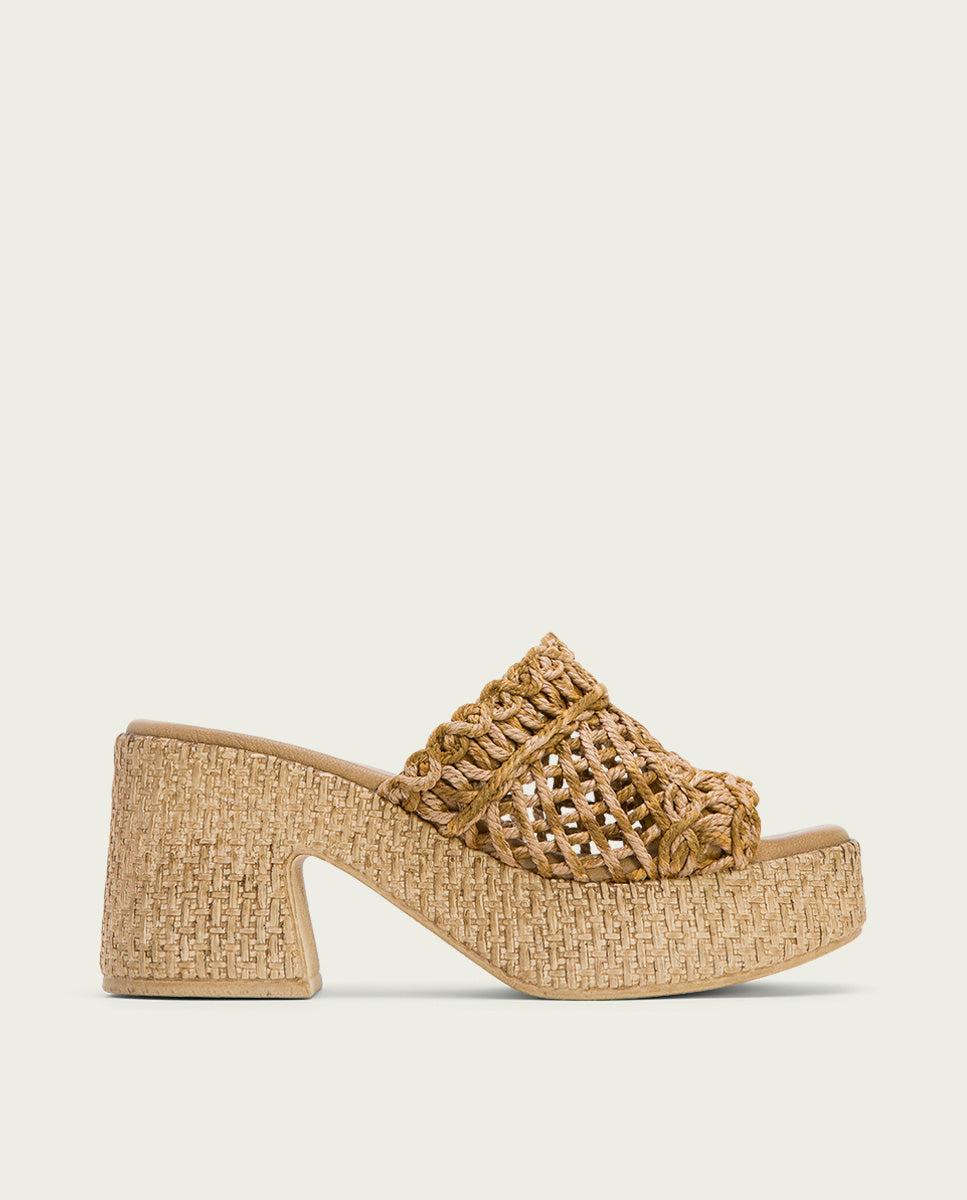 porronet SANDALIA TACON PIEL TEXTIL CUERO JUDITH Precios de Black Friday