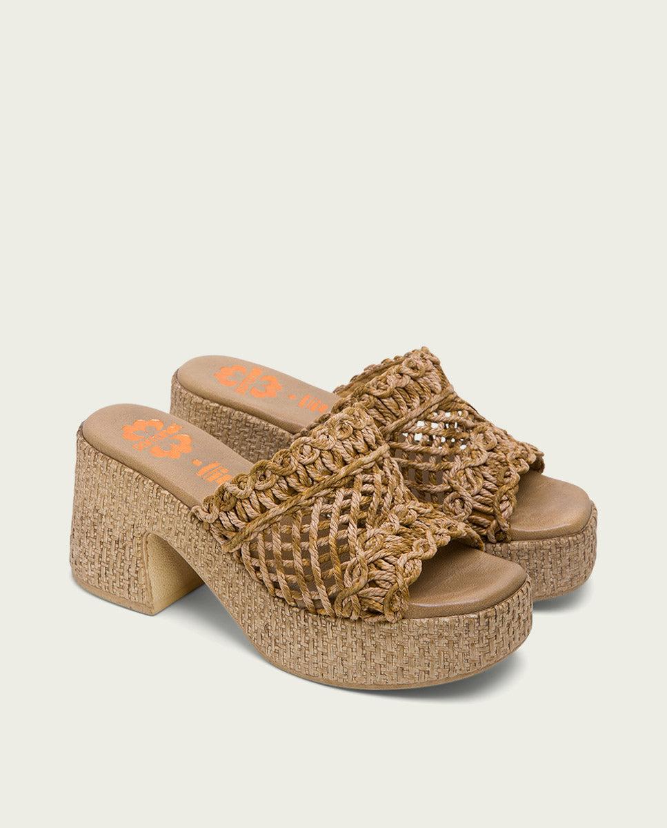 porronet SANDALIA TACON PIEL TEXTIL CUERO JUDITH Precios de Black Friday