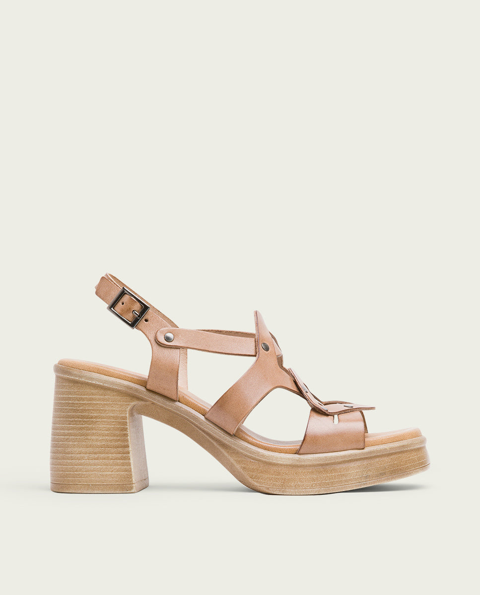 porronet SANDALIA TACON PIEL TAUPE IMALA Outlet