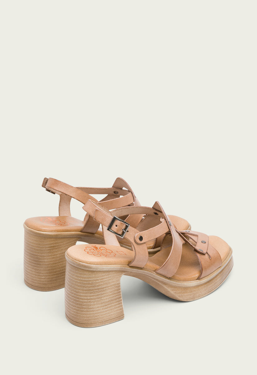 porronet SANDALIA TACON PIEL TAUPE IMALA Outlet