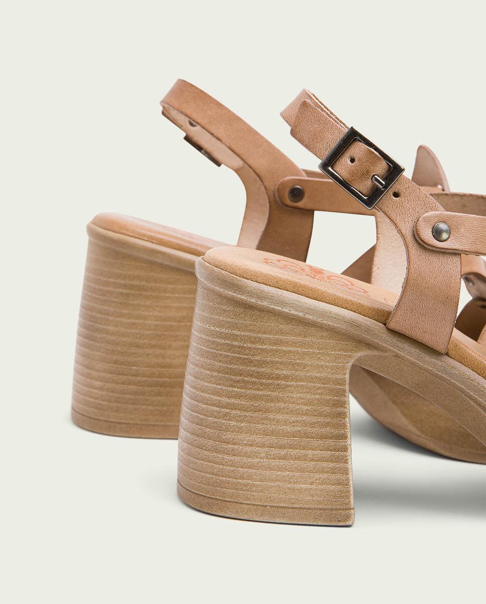 porronet SANDALIA TACON PIEL TAUPE IMALA Outlet