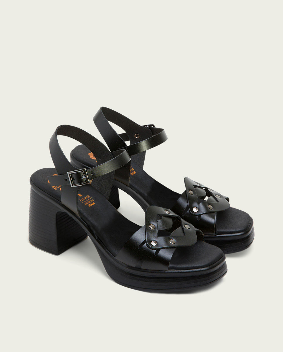 porronet SANDALIA TACON PIEL NEGRA IMENA Rebajas top