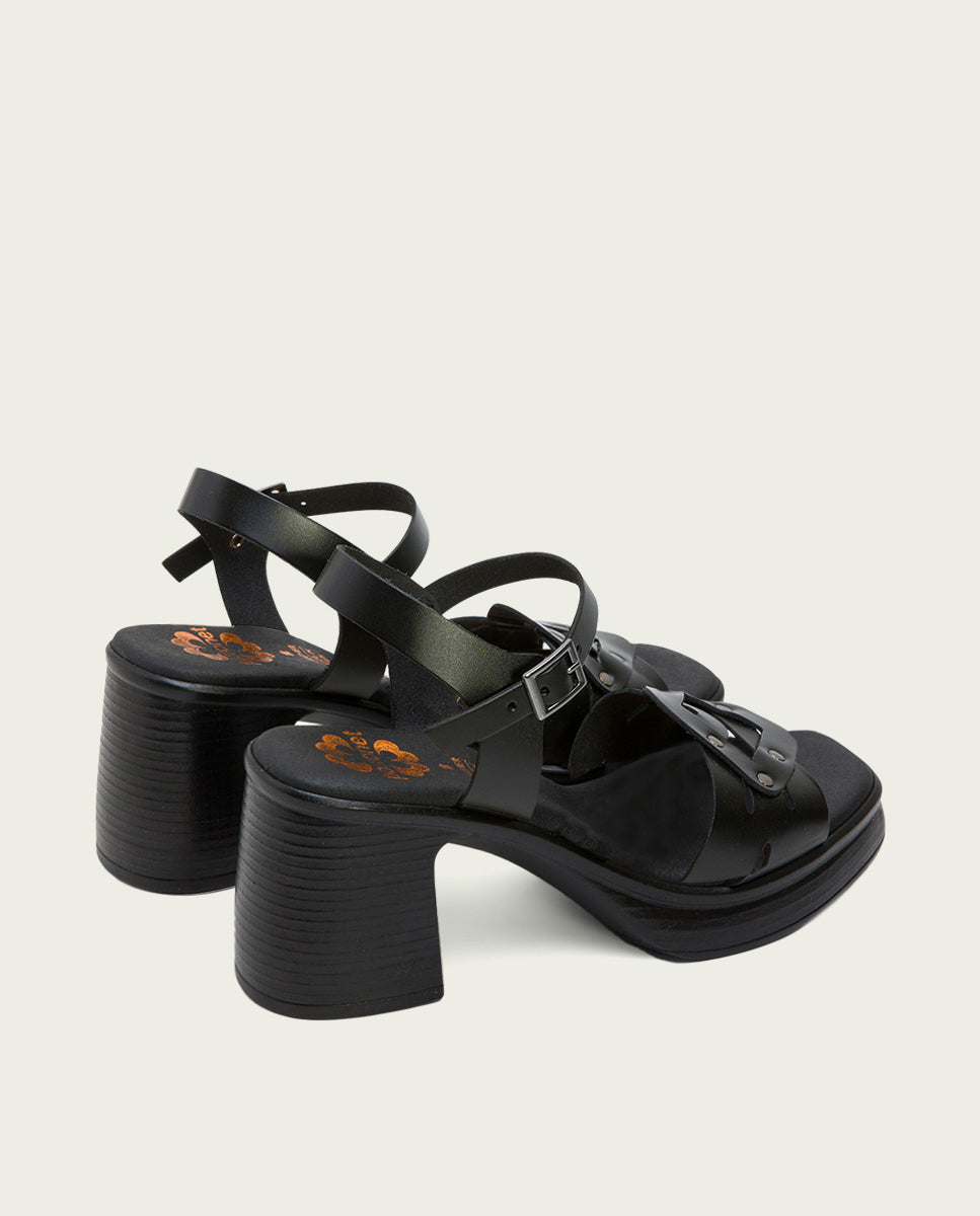 porronet SANDALIA TACON PIEL NEGRA IMENA Rebajas top