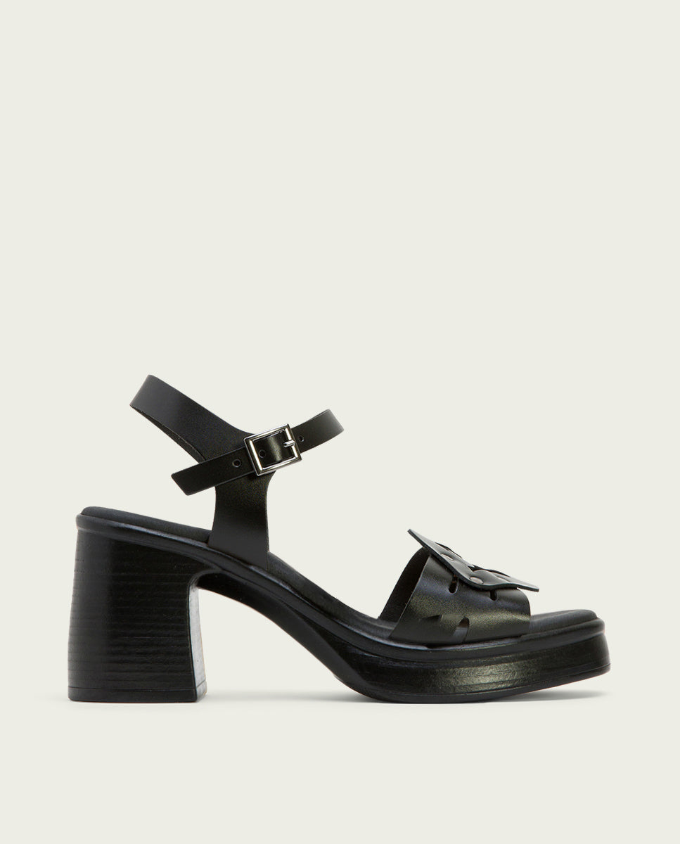 porronet SANDALIA TACON PIEL NEGRA IMENA Rebajas top