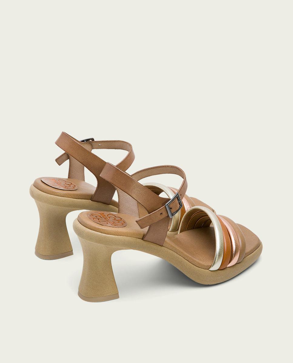 porronet SANDALIA TACON ALTO PIEL TAUPE LIDE Superdescuento