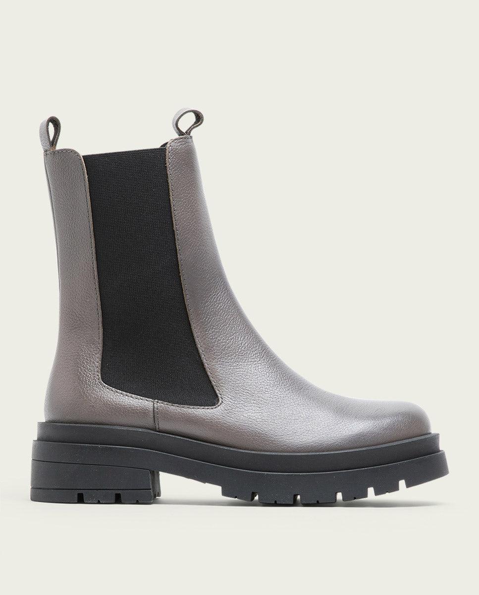 porronet BOTINES TRACK PIEL GRIS CON ELÁSTICOS NAÍN Descuento por venta flash