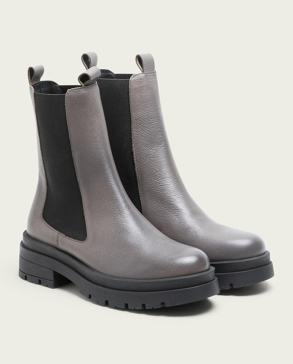 porronet BOTINES TRACK PIEL GRIS CON ELÁSTICOS NAÍN Descuento por venta flash