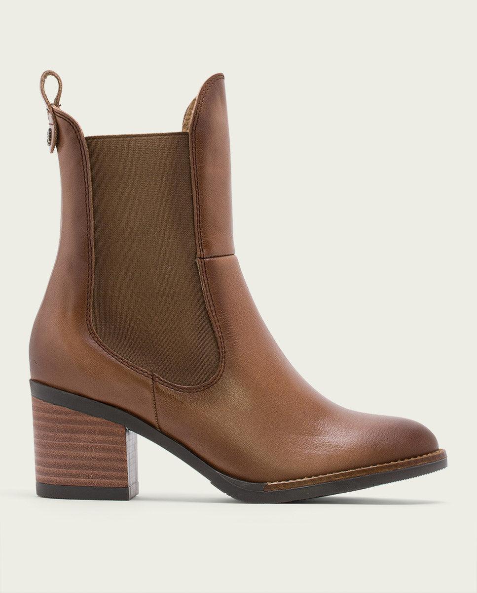 porronet BOTINES DE PIEL TAUPE CON ELÁSTICOS JOY Precio de fábrica