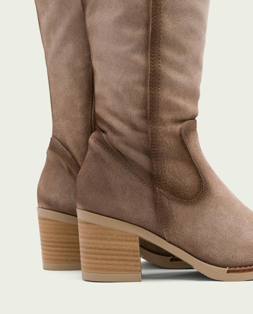 porronet BOTAS DE PIEL ARENA CON CREMALLERA JIMAE Grandes descuentos